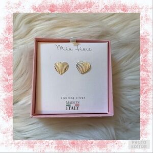 Mia Fiore Sterling Silver Heart Earrings  - New in Box